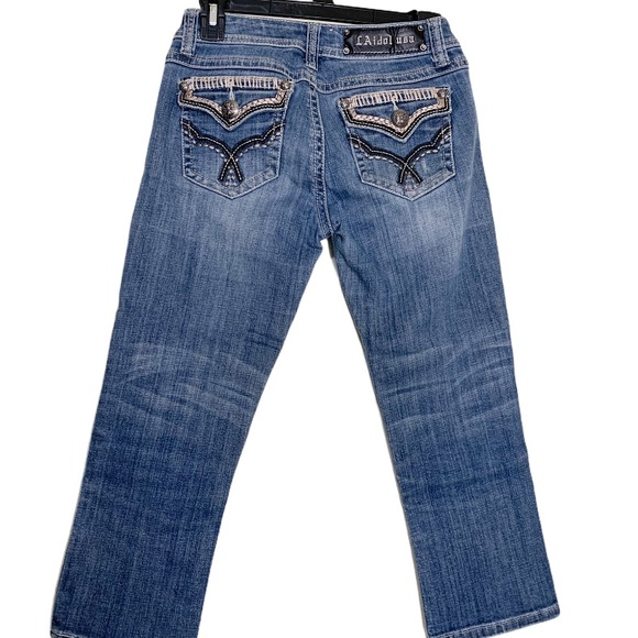 LA Idol Capris Blue Mid waist - Picture 2 of 4